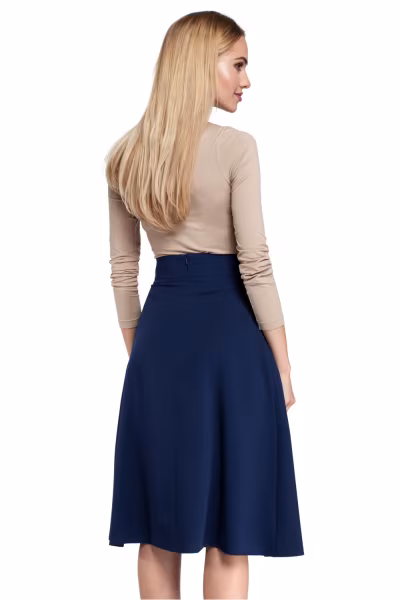 Spódnica Model MOE302 Navy - Moe — zdjęcie 3