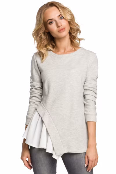 Bluzka Model MOE333 Popiel - Moe — zdjęcie 1