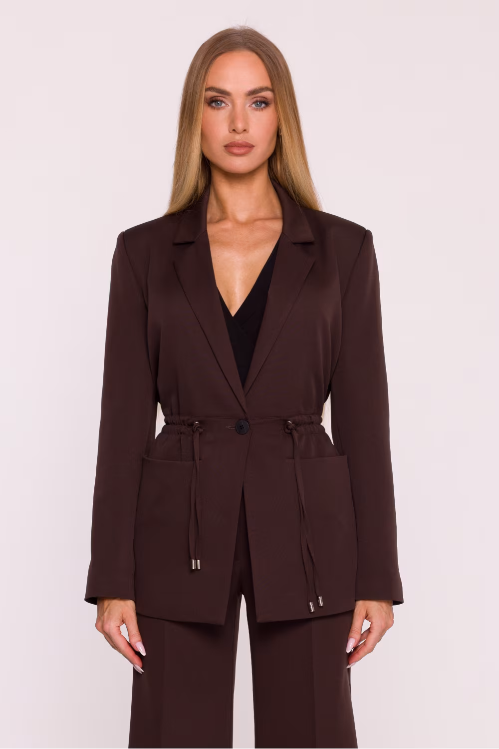 Marynarka Damska Model MOE873 Brown - Moe