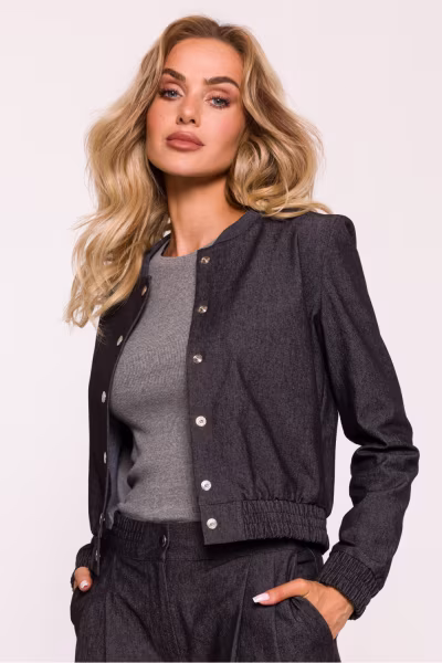 Kurtka Damska Model MOE800 Grafit - Moe — zdjęcie 1