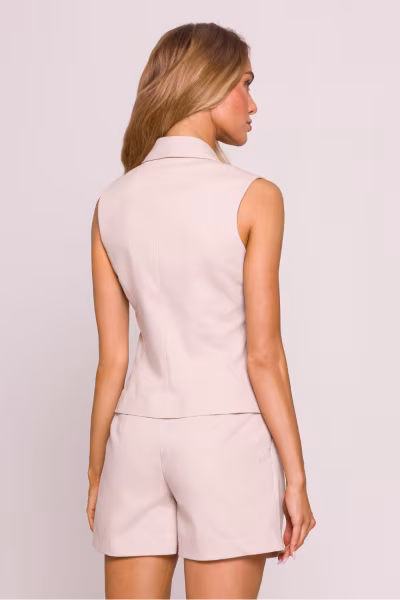 Kamizelka Model MOE859 Beige - Moe — zdjęcie 3