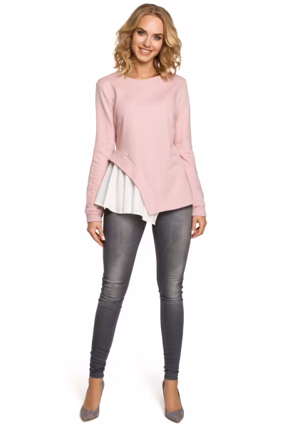 Bluzka Model MOE333 Powder Pink - Moe — zdjęcie 2