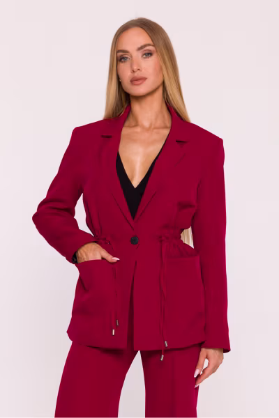 Marynarka Damska Model MOE873 Bordo - Moe — zdjęcie 1