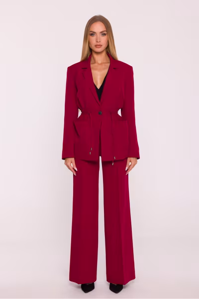 Marynarka Damska Model MOE873 Bordo - Moe — zdjęcie 2