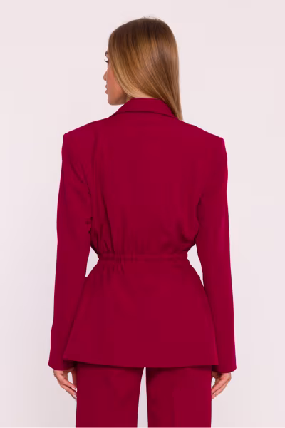 Marynarka Damska Model MOE873 Bordo - Moe — zdjęcie 3