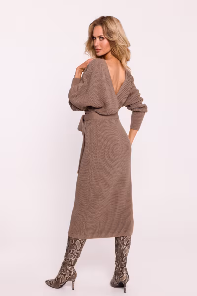 Sukienka Model MOE810 Cappuccino - Moe — zdjęcie 2