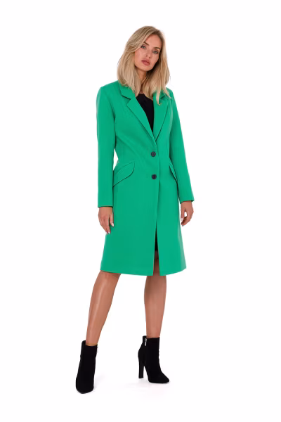 Płaszcz Damski Model MOE758 Green - Moe — zdjęcie 2