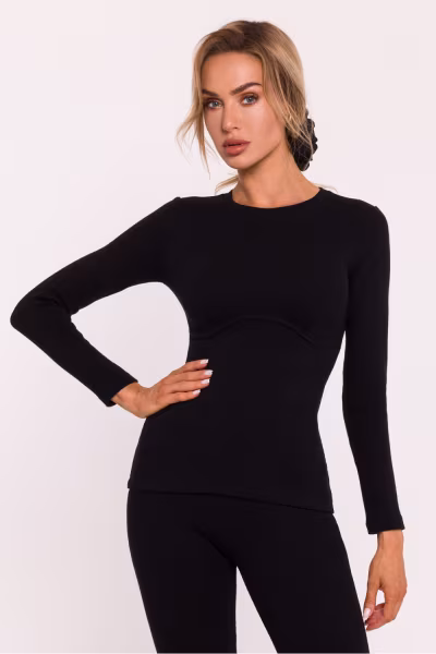Bluzka Model MOE817 Black - Moe — zdjęcie 1