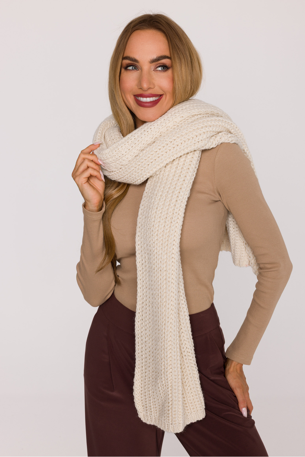 Szal Model MOE896 Ecru - Moe