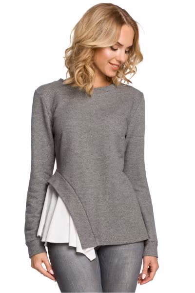 Bluzka Model MOE333 Grey - Moe — zdjęcie 1