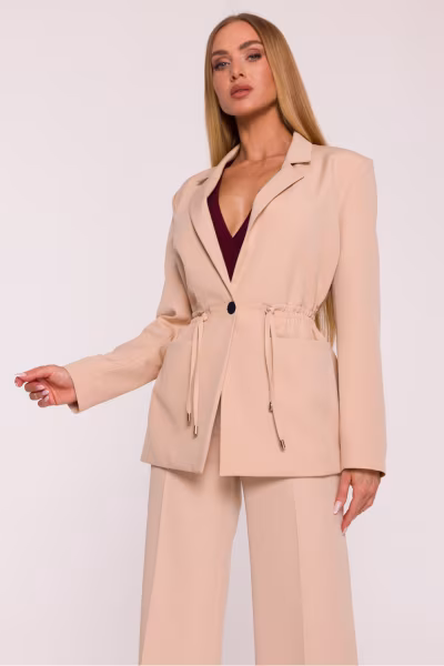 Marynarka Damska Model MOE873 Beige - Moe — zdjęcie 1