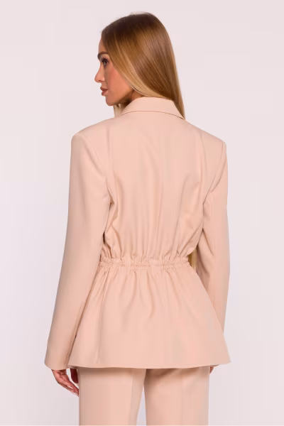 Marynarka Damska Model MOE873 Beige - Moe — zdjęcie 3