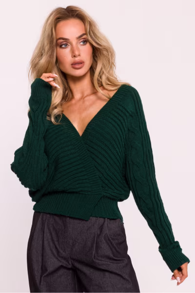 Sweter Damski Model MOE809 Green - Moe — zdjęcie 1