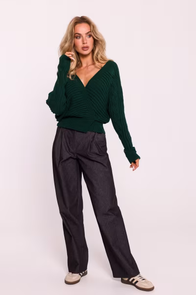 Sweter Damski Model MOE809 Green - Moe — zdjęcie 3