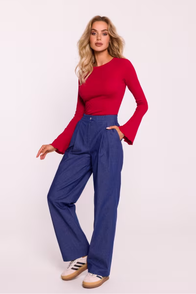 Spodnie Damskie Model MOE799 Blue - Moe — zdjęcie 1