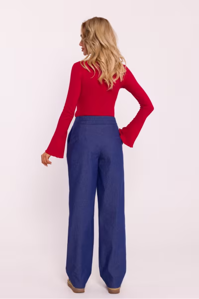 Spodnie Damskie Model MOE799 Blue - Moe — zdjęcie 2