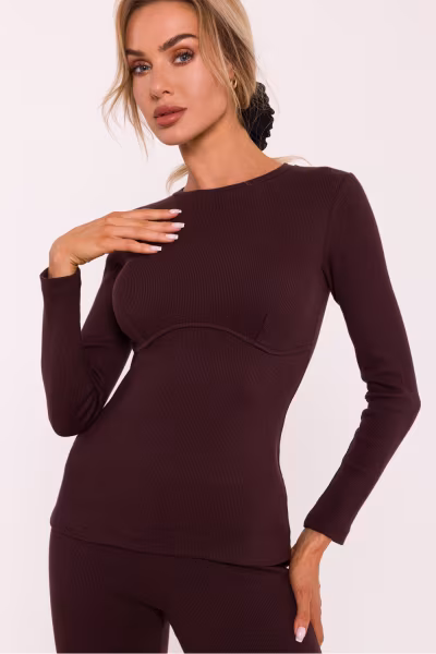 Bluzka Model MOE817 Brown - Moe — zdjęcie 1