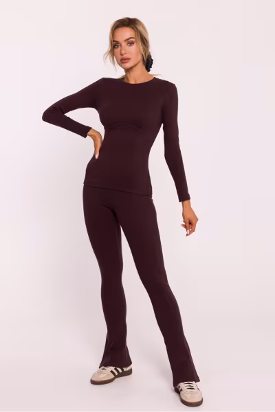 Bluzka Model MOE817 Brown - Moe — zdjęcie 2