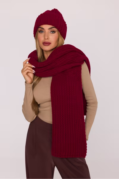 Szal Model MOE896 Bordo - Moe — zdjęcie 2