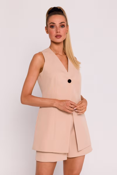 Kamizelka Model MOE776 Beige - Moe — zdjęcie 1