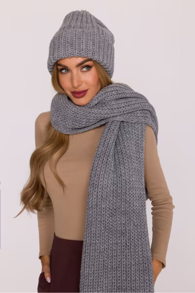 Czapka Model MOE895 Grey - Moe — zdjęcie 2