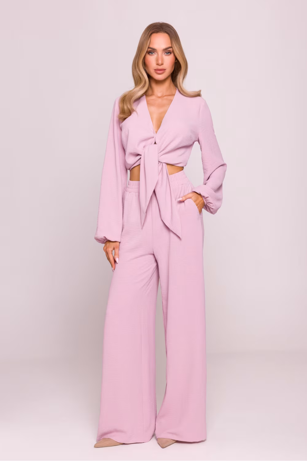 Spodnie Damskie Model MOE862 Dirty Pink - Moe
