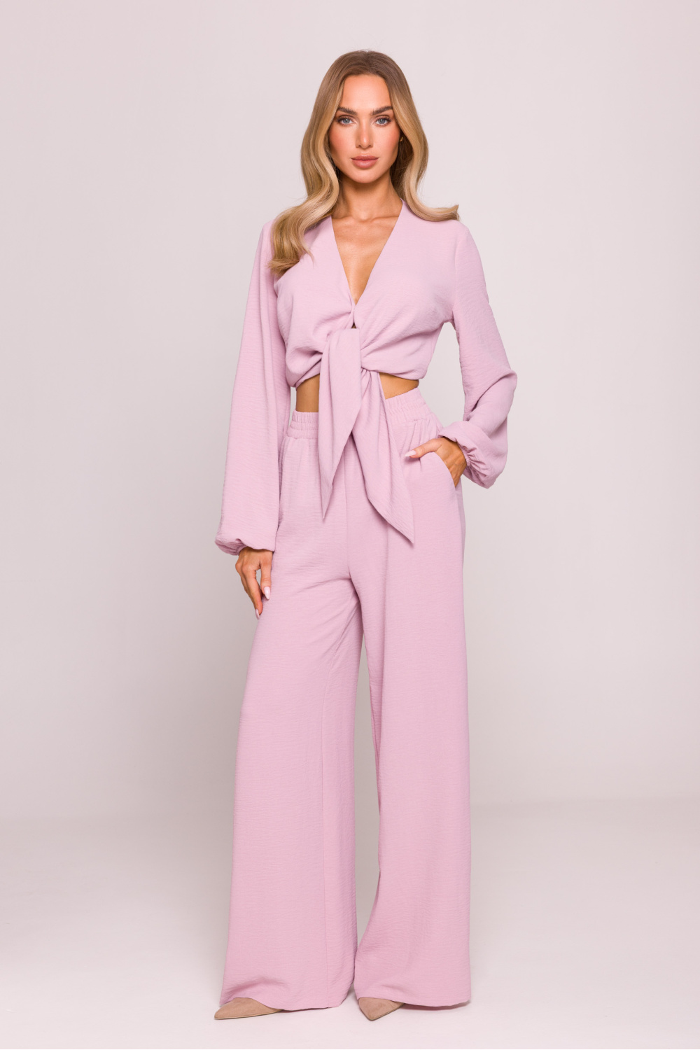 Spodnie Damskie Model MOE862 Dirty Pink - Moe