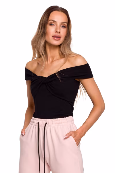 Bluzka Model MOE680 Black - Moe — zdjęcie 1