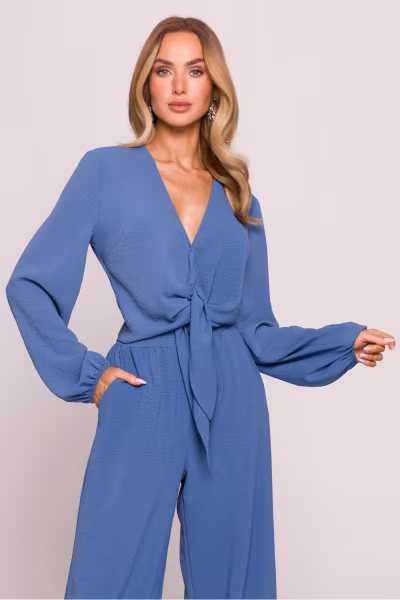 Bluzka Model MOE861 Jeans - Moe — zdjęcie 1