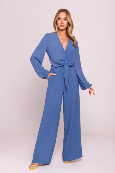 Bluzka Model MOE861 Jeans - Moe — zdjęcie 2