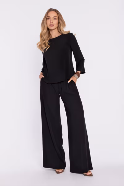 Bluzka Model MOE905 Black - Moe — zdjęcie 2