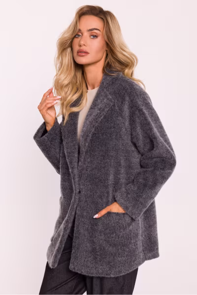 Płaszcz Damski Model MOE808 Grey - Moe — zdjęcie 1