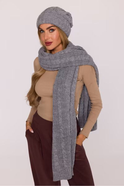 Szal Model MOE898 Grey - Moe — zdjęcie 2