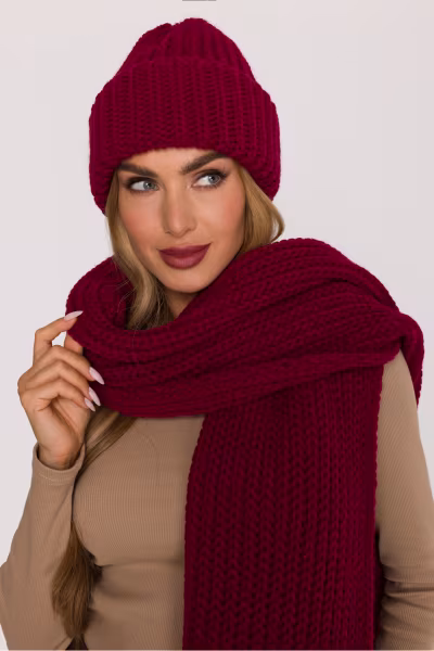 Czapka Damska Model MOE895 Bordo - Moe — zdjęcie 2