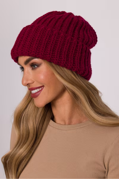 Czapka Damska Model MOE895 Bordo - Moe — zdjęcie 3