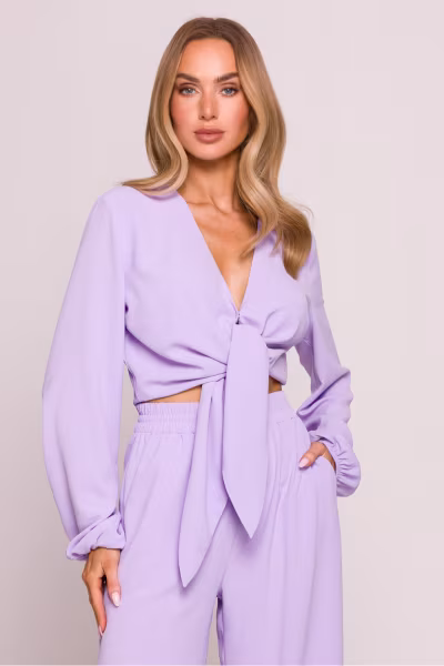 Bluzka Model MOE861 Fiołek - Moe — zdjęcie 1