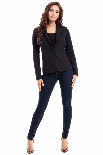 Żakiet Model MOE243 Black - Moe — zdjęcie 2