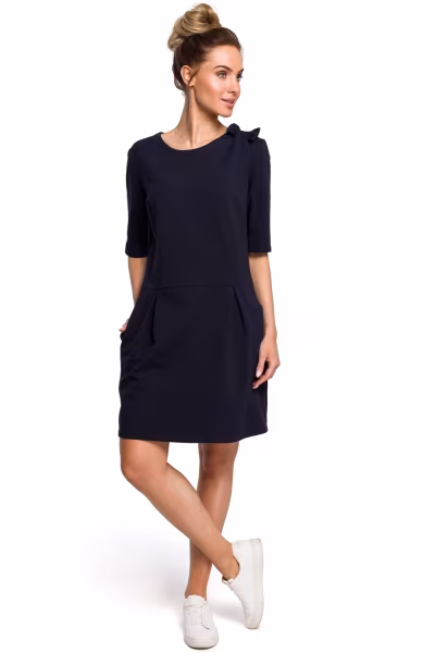 Sukienka Model MOE422 Navy - Moe — zdjęcie 1