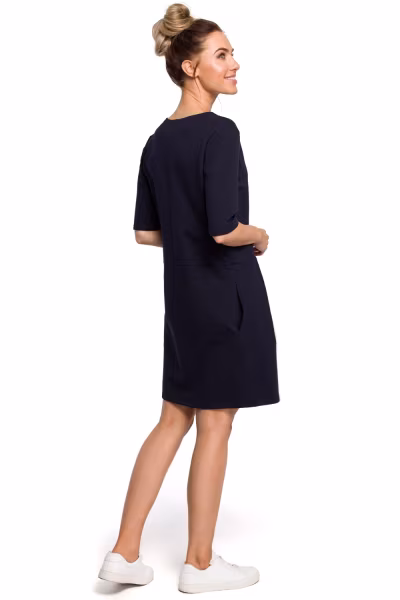 Sukienka Model MOE422 Navy - Moe — zdjęcie 2