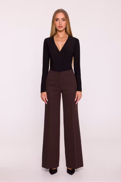 Spodnie Damskie Model MOE875 Brown - Moe — zdjęcie 1