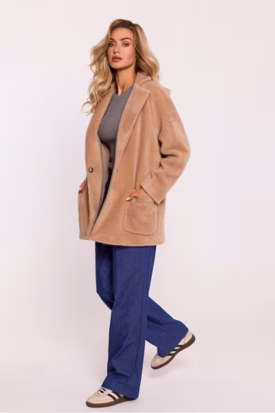 Płaszcz Damski Model MOE808 Beige - Moe — zdjęcie 2