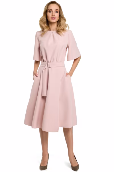 Sukienka Model MOE396 Powder Pink - Moe — zdjęcie 1