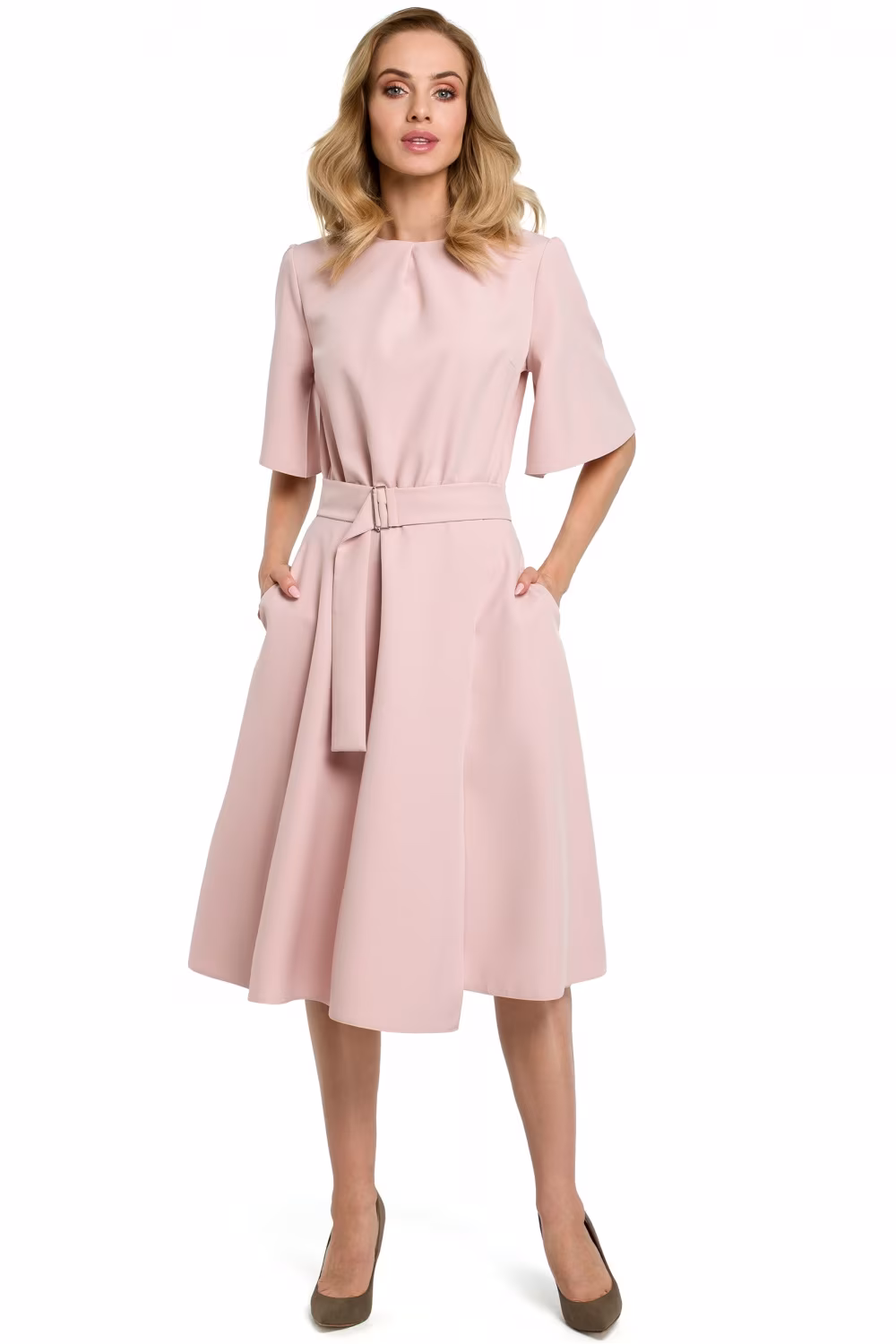 Sukienka Model MOE396 Powder Pink - Moe