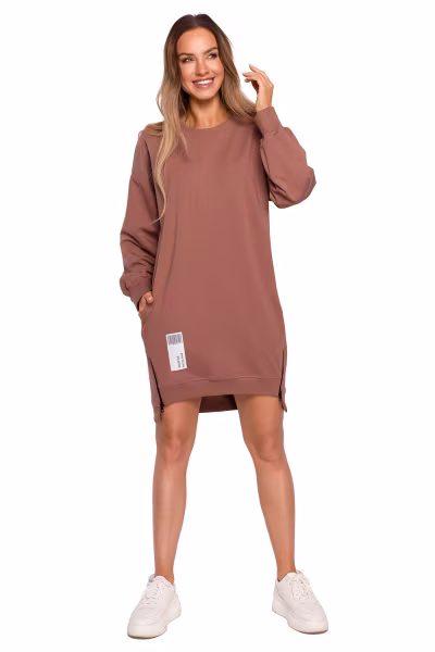 Sukienka Model MOE676 Chocolate - Moe — zdjęcie 1