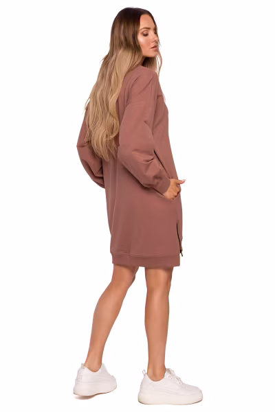 Sukienka Model MOE676 Chocolate - Moe — zdjęcie 2
