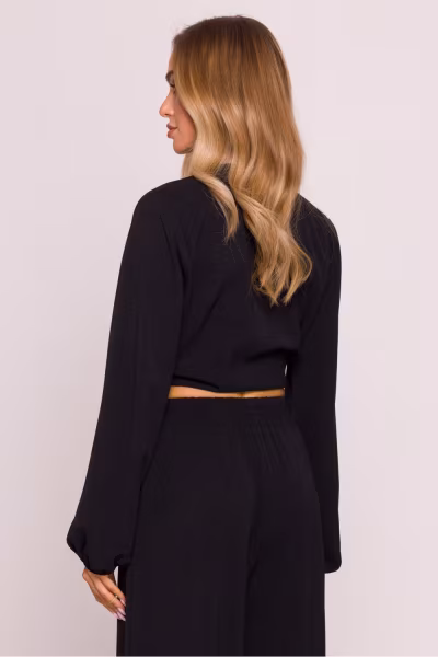 Bluzka Model MOE861 Black - Moe — zdjęcie 3