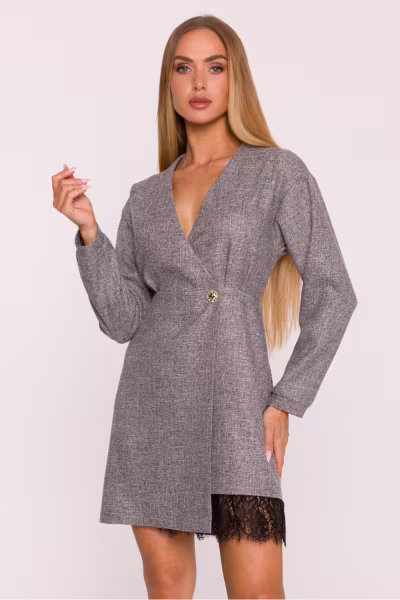 Sukienka Model MOE871 Grafit - Moe — zdjęcie 1