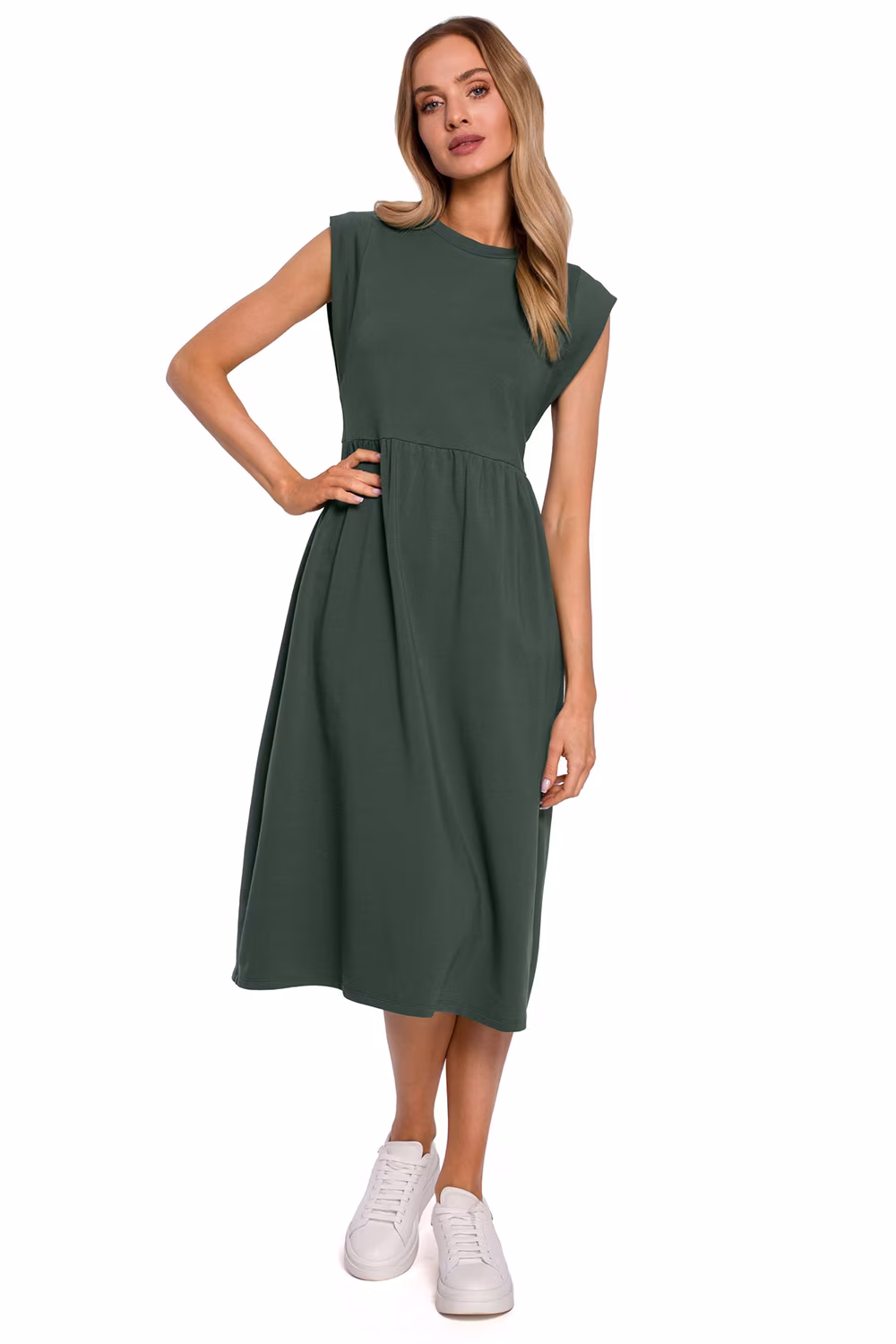 Sukienka Model MOE581 Militare Green - Moe