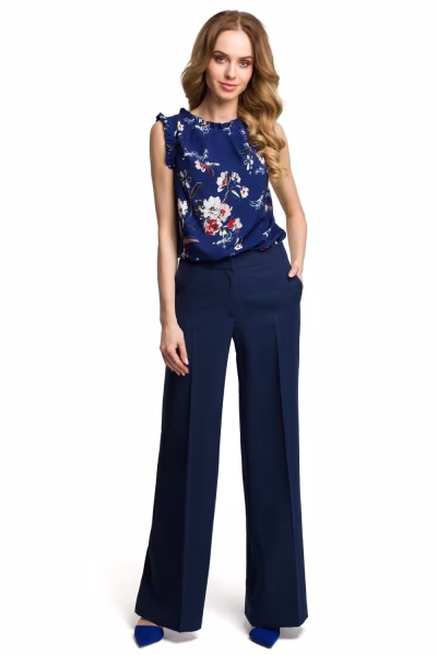 Spodnie Damskie Model MOE378 Navy - Moe — zdjęcie 1