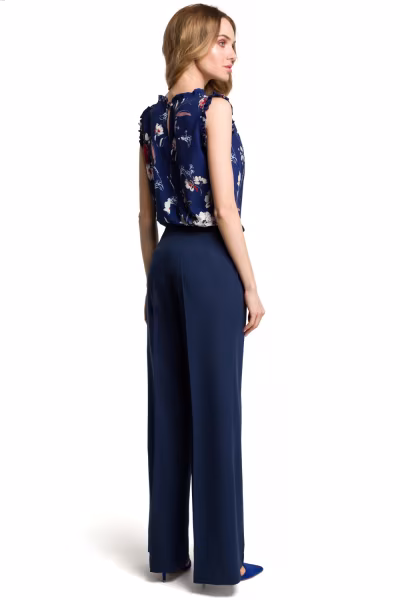 Spodnie Damskie Model MOE378 Navy - Moe — zdjęcie 2